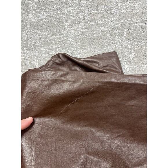 Vintage Avanti Brown Leather High Rise Slim Pants Womens 8 Made In Korea - Picture 8 of 8